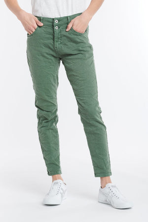 ITALIAN STAR Emma Stretch Jeans - Moss JEANS - Zabecca Living