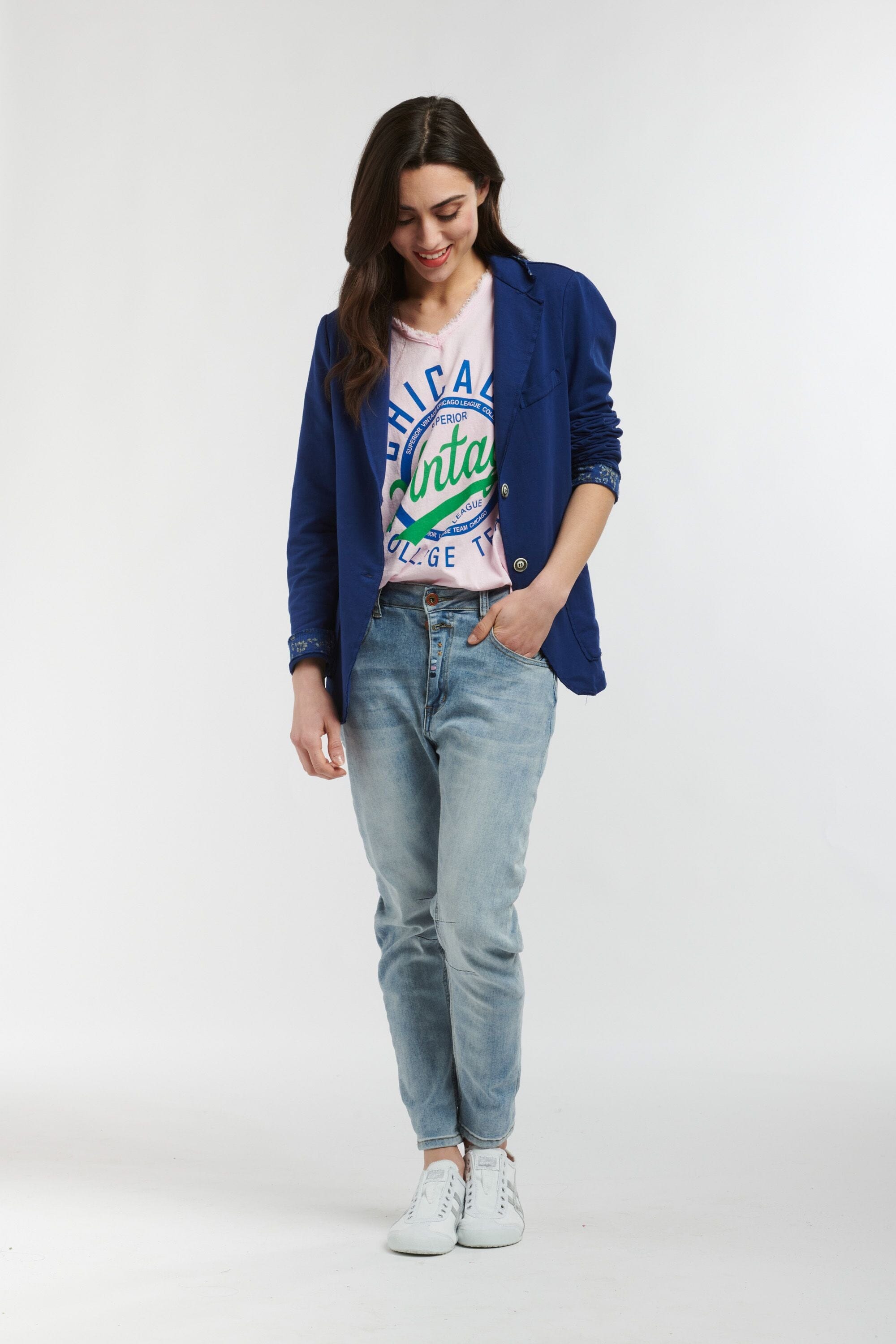 Italian Star | Loafer Women's Jacket - Sapphire | Zabecca Living