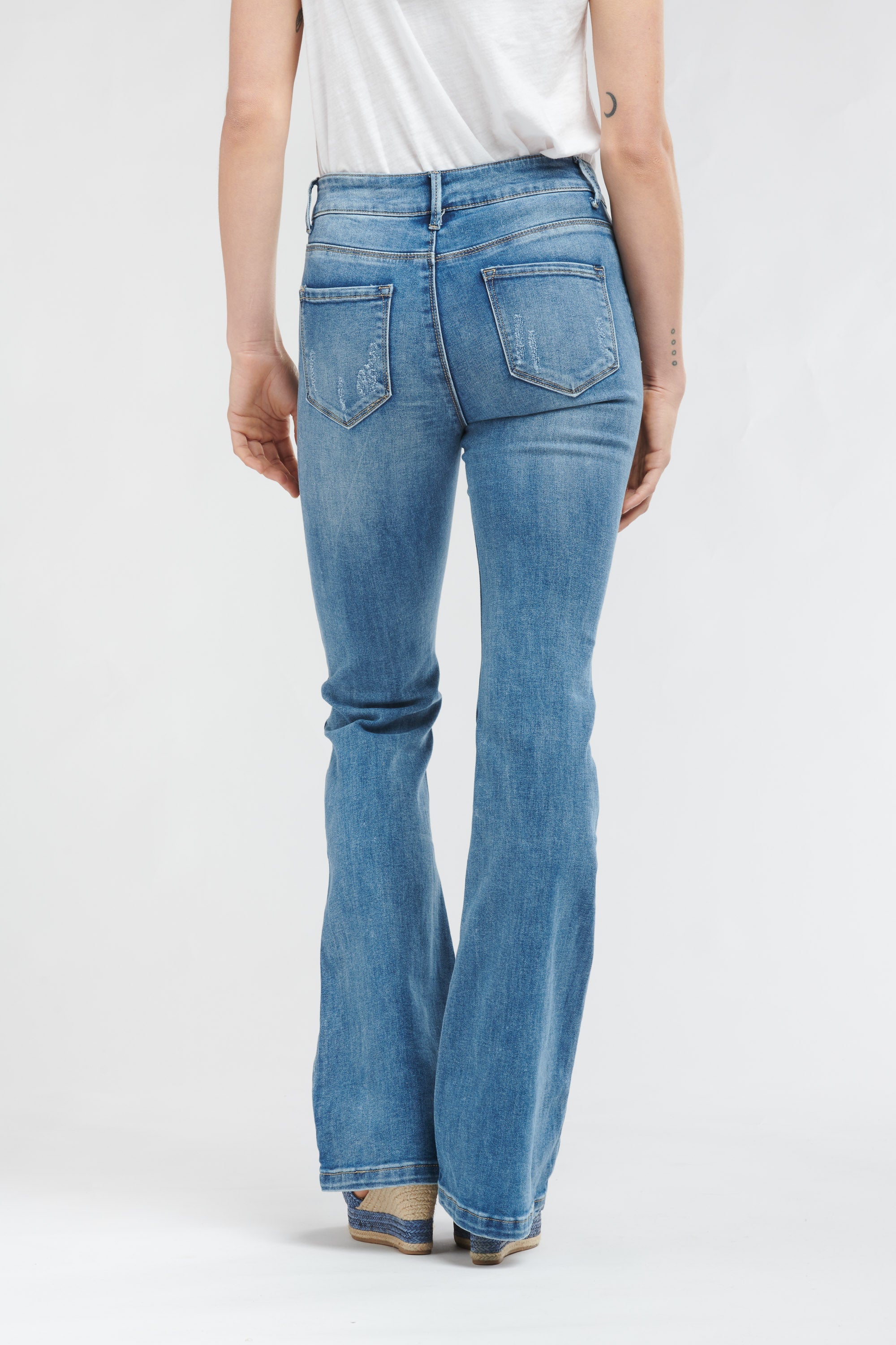 Max Bell Bottom Jeans, High Waist Jeans