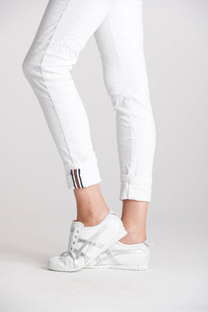 ITALIAN STAR Polo Jean - White JEANS - Zabecca Living