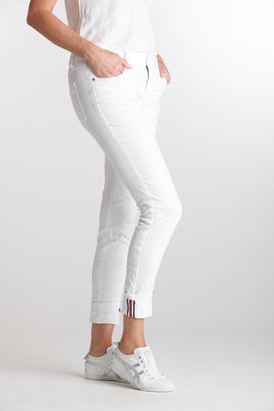 ITALIAN STAR Polo Jean - White JEANS - Zabecca Living