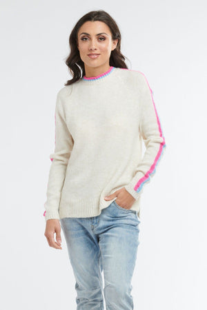 ITALIAN STAR Racer Knit - Natural Jumpers + Knitwear - Zabecca Living