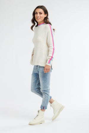 ITALIAN STAR Racer Knit - Natural Jumpers + Knitwear - Zabecca Living