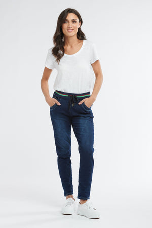 ITALIAN STAR Ralph Jogger - Dark Denim JEANS - Zabecca Living