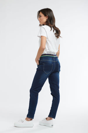 ITALIAN STAR Ralph Jogger - Dark Denim JEANS - Zabecca Living