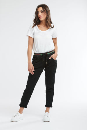 ITALIAN STAR Ralph Jogger Jeans - Black JEANS - Zabecca Living