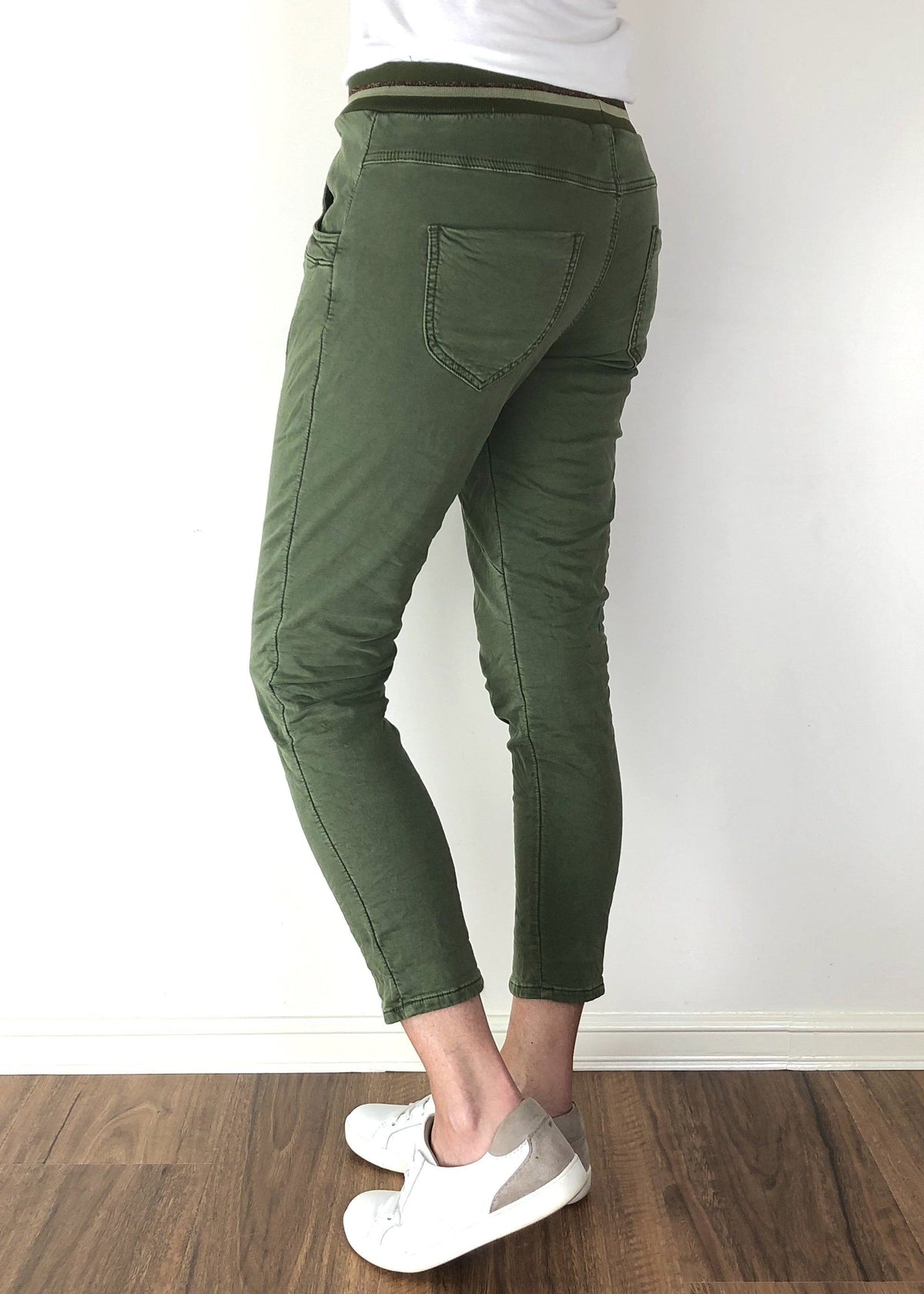 ITALIAN STAR Ralph Jogger Jeans - Khaki JEANS - Zabecca Living