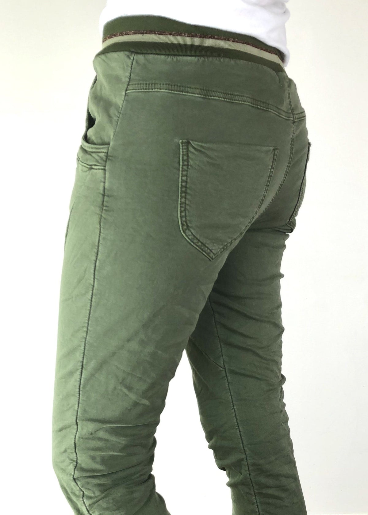 ITALIAN STAR Ralph Jogger Jeans - Khaki JEANS - Zabecca Living