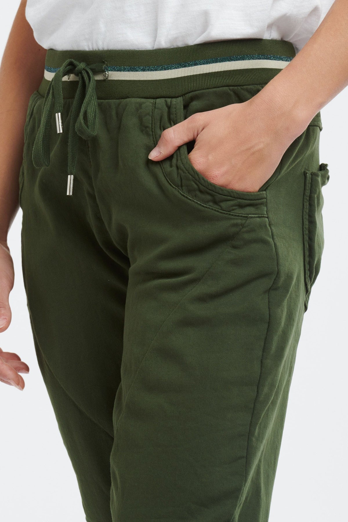 ITALIAN STAR Ralph Jogger Jeans - Olive JEANS - Zabecca Living