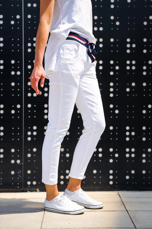 ITALIAN STAR Ralph Jogger Jeans - White JEANS - Zabecca Living