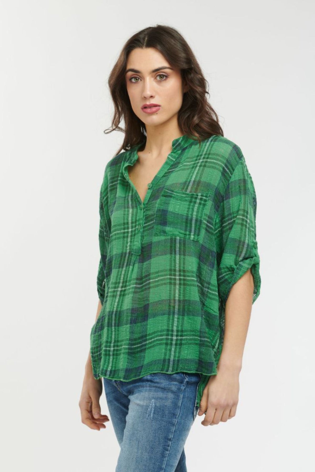 ITALIAN STAR Rodeo Shirt - Gucci Green Shirts & Blouses - Zabecca Living