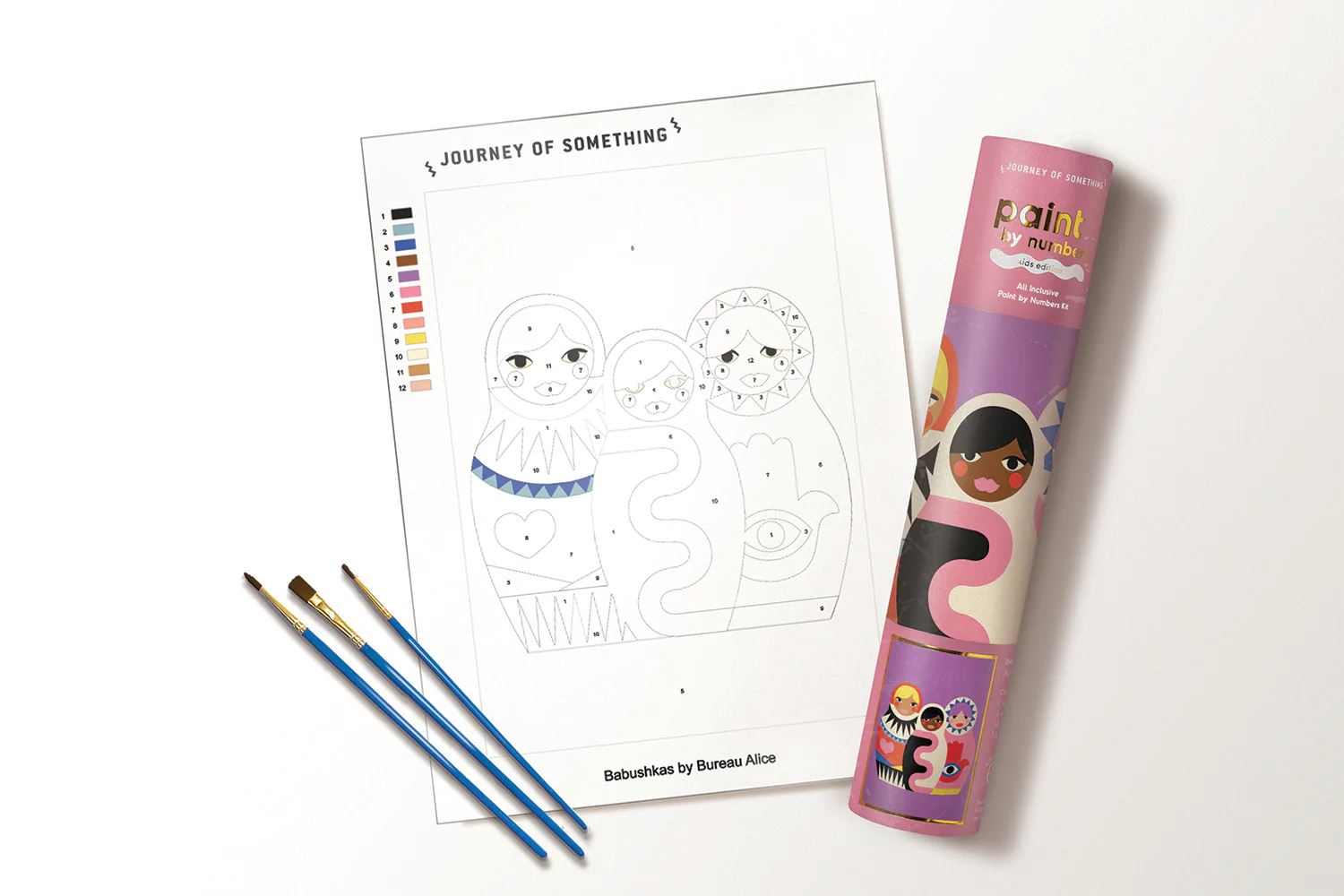 JOURNEY OF SOMETHING Kids Paint By Numbers Kit - Babushkas