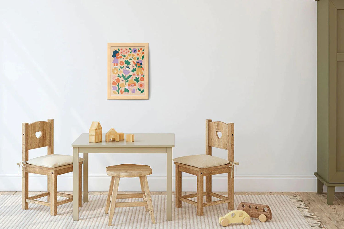 JOURNEY OF SOMETHING Kids Paint By Numbers Kit - Flower Patch GAME - Zabecca Living