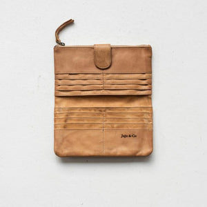 JUJU & CO Large Capri Wallet - Natural Leather WALLET - Zabecca Living