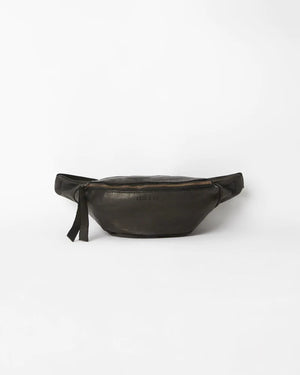 JUJU & CO Leather Bumbag - Black bag - Zabecca Living