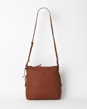 JUJU & CO Perforated Leather Slouchy - Natural Leather bag - Zabecca Living