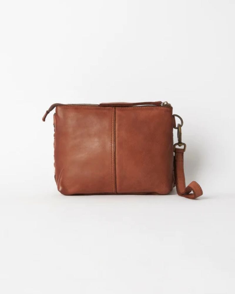 JUJU & CO Woven Pouch Bag - Cognac bag - Zabecca Living