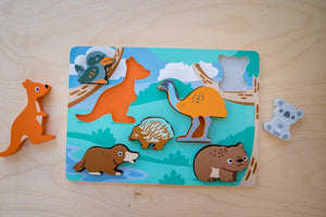KIDDIE CONNECT Australian Animal Puzzle TODDLER (1-3 Yrs) - Zabecca Living