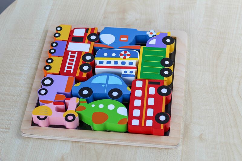KIDDIE CONNECT Chunky Vehicle Puzzle Puzzle - Zabecca Living