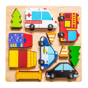 KIDDIE CONNECT Vehicle Puzzle with Magnets TODDLER (1-3 Yrs) - Zabecca Living