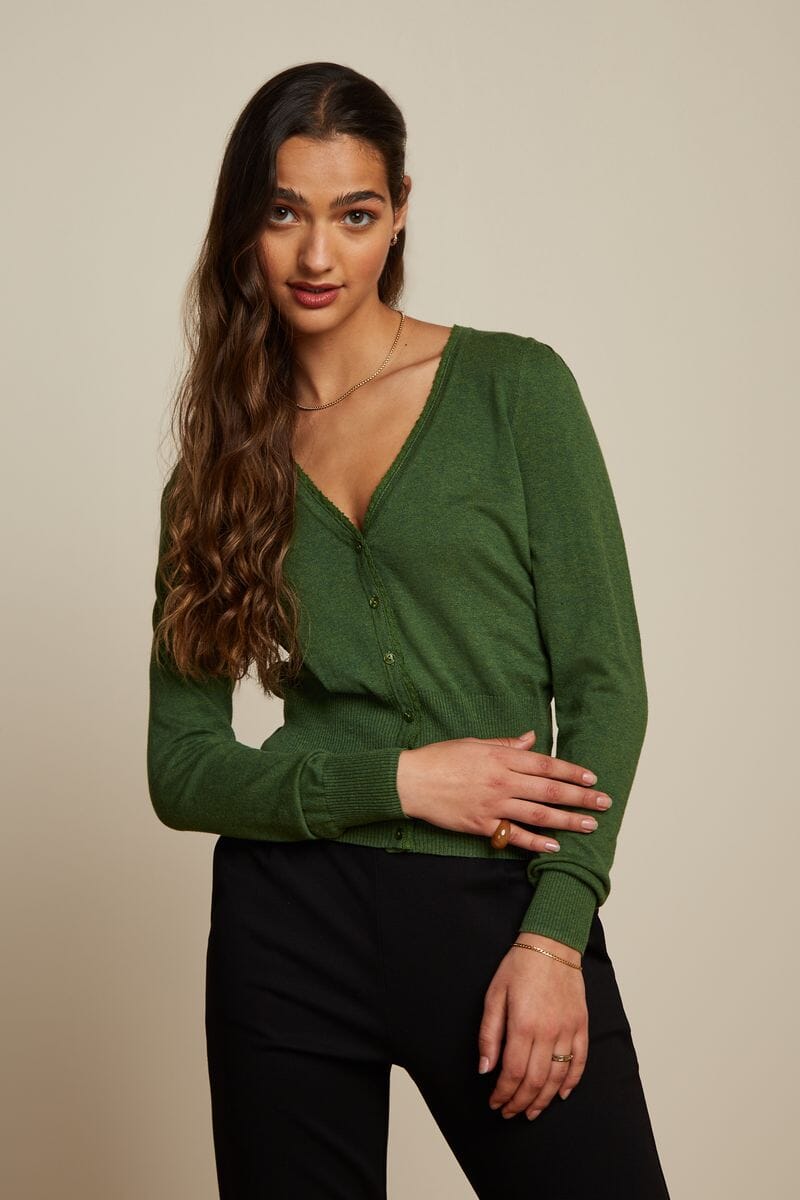 KING LOUIE Cardi V Cocoon - Kale Green CARDIGAN - Zabecca Living