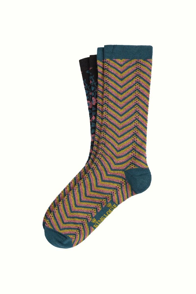 KING LOUIE Giftbox Socks Clubbing - Dragonfly Green Socks - Zabecca Living