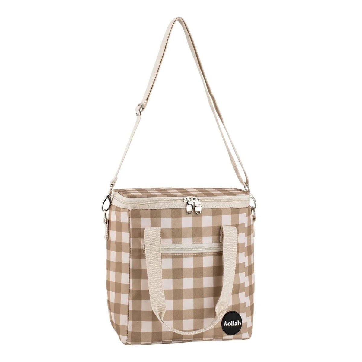 KOLLAB Holiday Mini Cooler Bag - Olive Check COOLER BAG - Zabecca Living