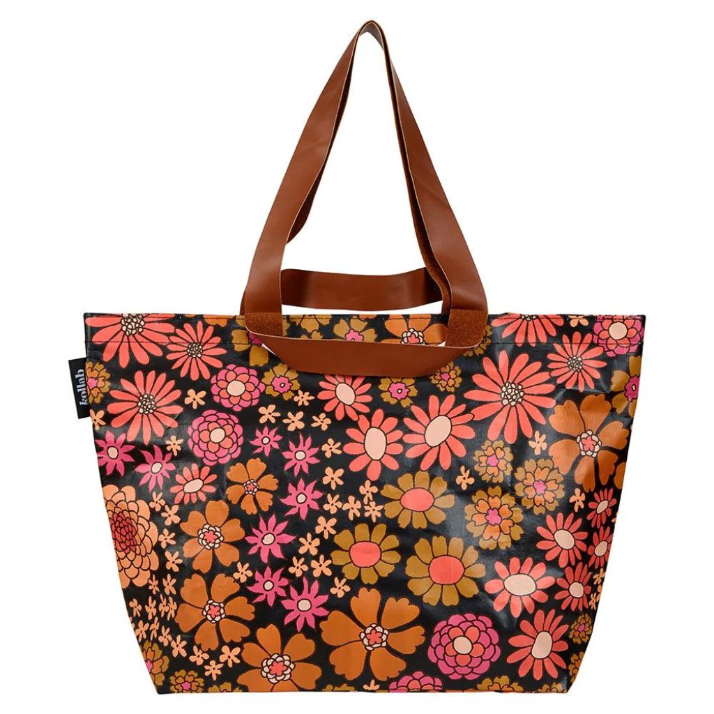 KOLLAB Shopper Tote - Flower Power SHOPPING BAG - Zabecca Living