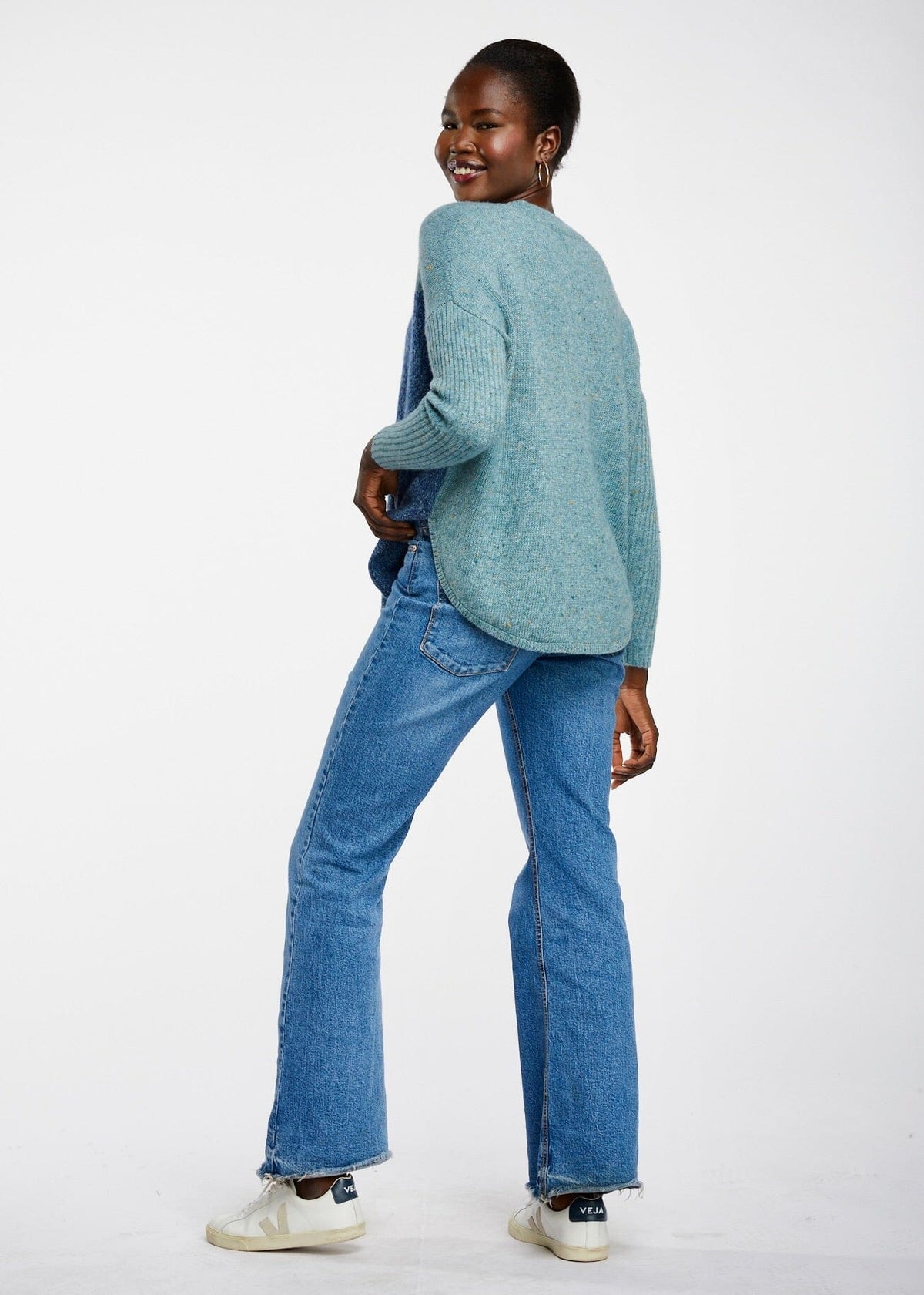 LD & CO Diagonal Jumper - Ocean Jumpers + Knitwear - Zabecca Living