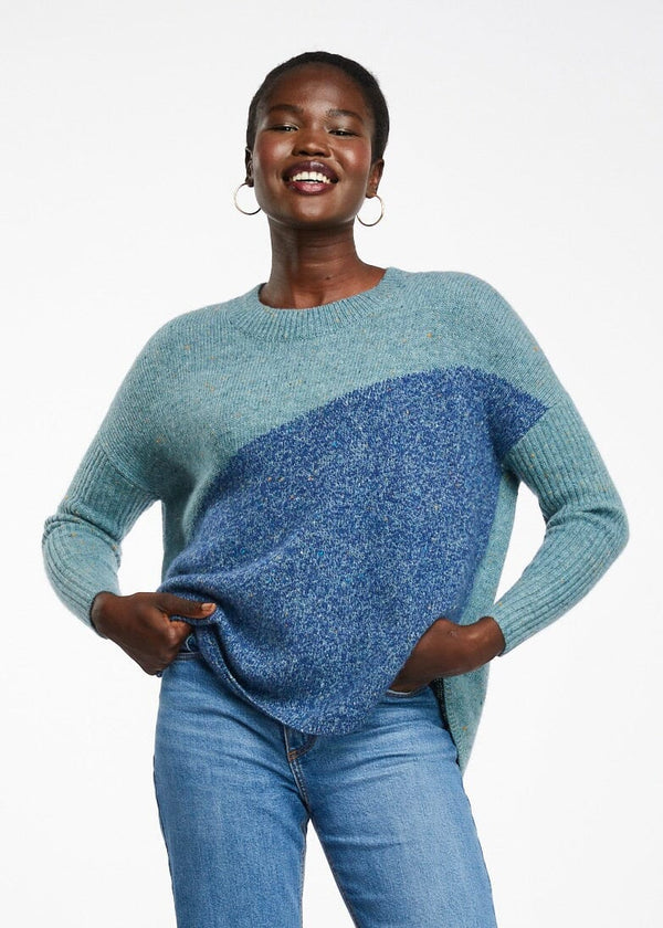 LD Co Diagonal Women's Jumper Ocean Zabecca Living