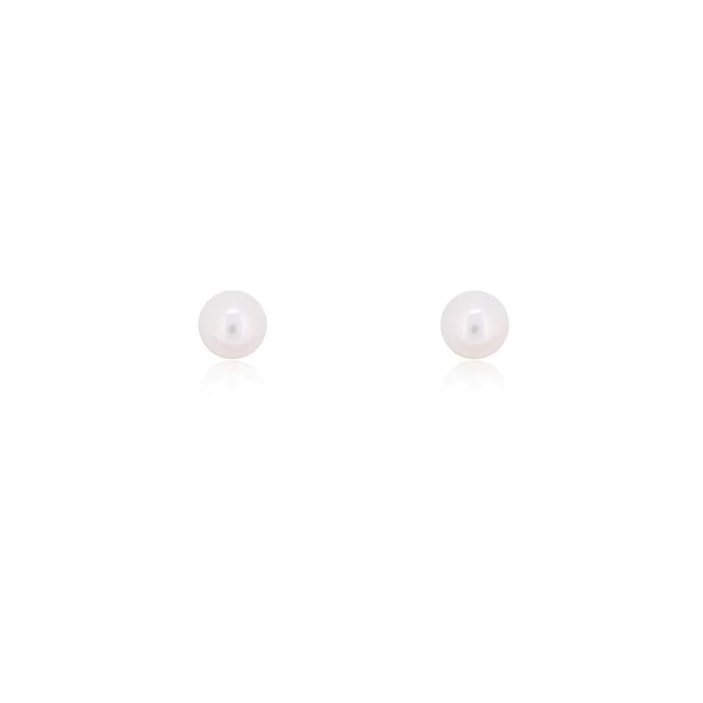 LINDA TAHIJA 3mm Freshwater Pearl Stud Earrings - Gold Plated Earrings - Zabecca Living