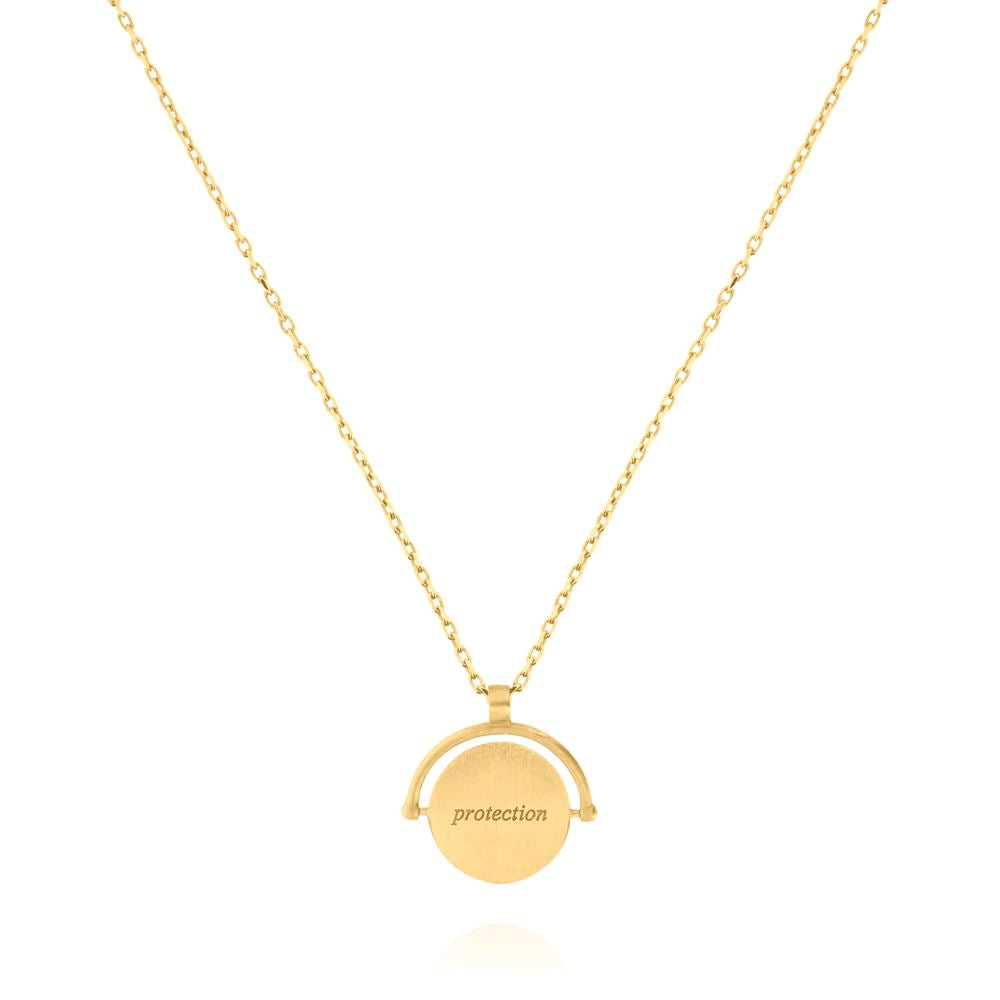 LINDA TAHIJA Amulets of Alchemy Protection Necklace - Gold Plated Earrings - Zabecca Living
