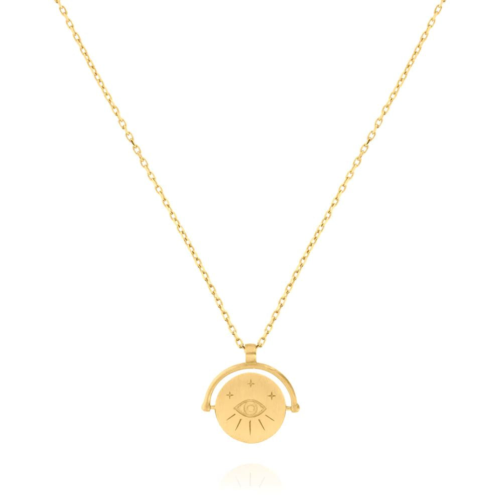 LINDA TAHIJA Amulets of Alchemy Protection Necklace - Gold Plated Earrings - Zabecca Living