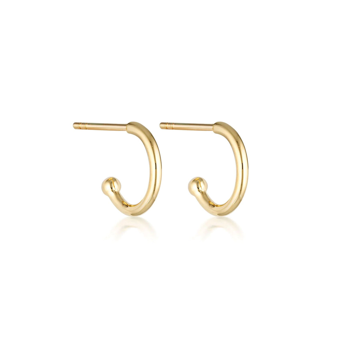 LINDA TAHIJA Base Hoop Earrings - Gold Plated Earrings - Zabecca Living