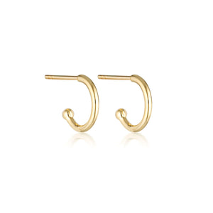 LINDA TAHIJA Base Hoop Earrings - Gold Plated Earrings - Zabecca Living