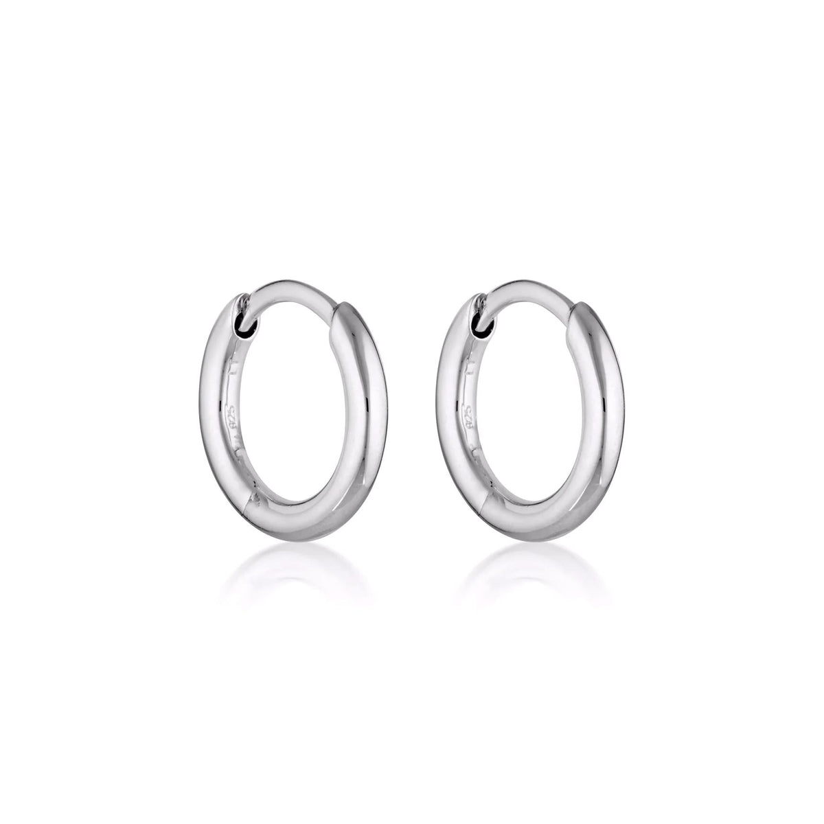 LINDA TAHIJA Classic Huggie Earrings - Sterling Silver Earrings - Zabecca Living