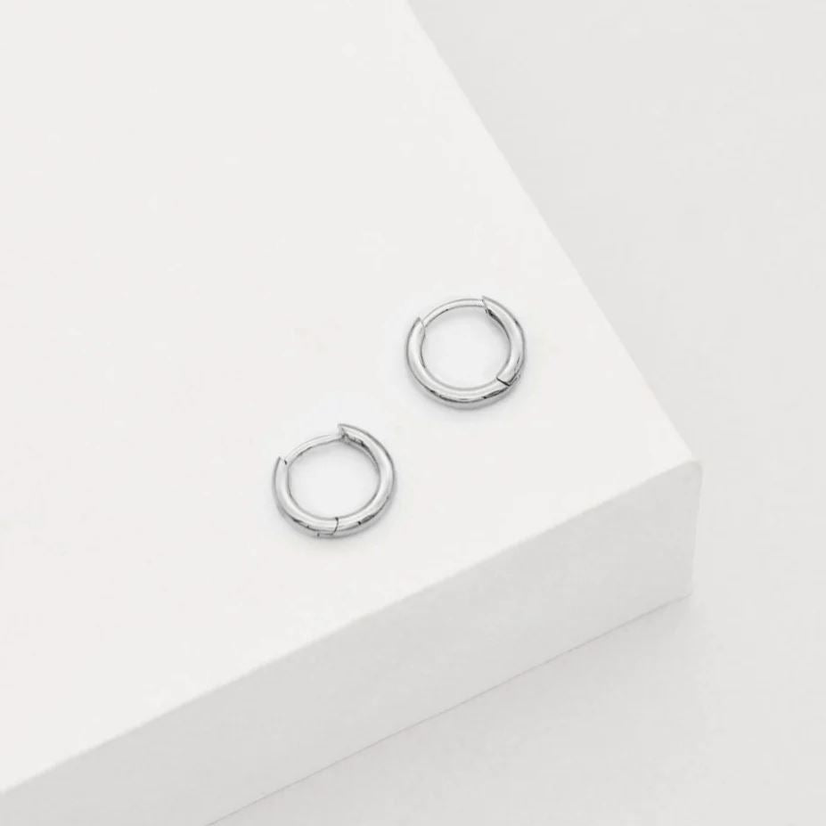 LINDA TAHIJA Classic Huggie Earrings - Sterling Silver Earrings - Zabecca Living