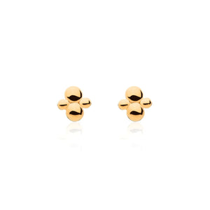 LINDA TAHIJA Cluster Plated Stud Earrings - Rose Gold Plated Earrings - Zabecca Living