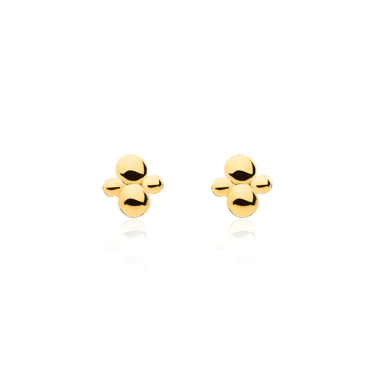 LINDA TAHIJA Cluster Stud Earrings - Gold Plated Earrings - Zabecca Living