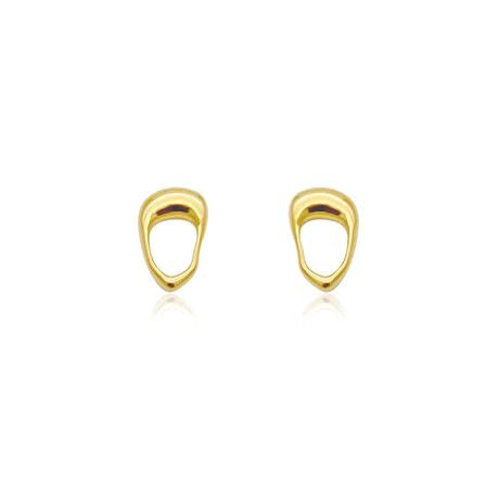 LINDA TAHIJA Cove Stud Earrings - Gold Plated Earrings - Zabecca Living