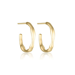 LINDA TAHIJA Ivy Large Hoop Earrings - Gold Plated Earrings - Zabecca Living