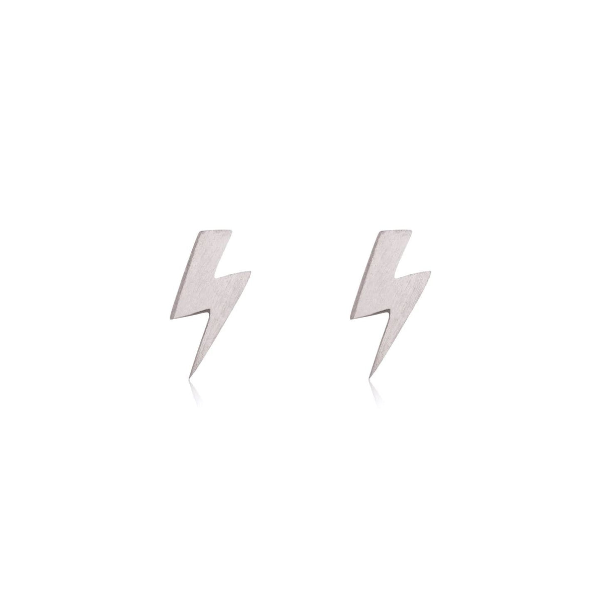 LINDA TAHIJA Lightening Bolt Stud Earrings - Sterling Silver Earrings - Zabecca Living