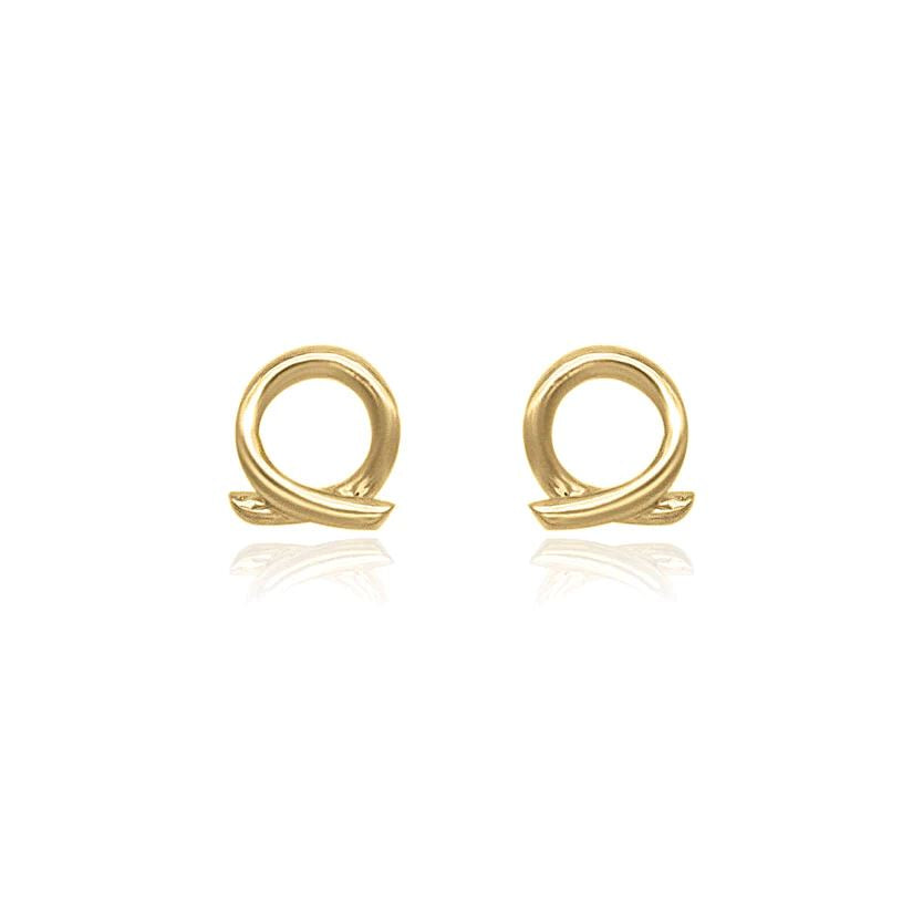 LINDA TAHIJA Loop Stud Earrings - Gold Plated Earrings - Zabecca Living