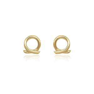 LINDA TAHIJA Loop Stud Earrings - Gold Plated Earrings - Zabecca Living