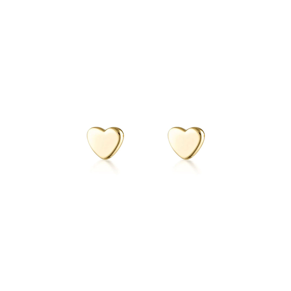 LINDA TAHIJA Micro Heart Stud Earrings - Gold Plated Earrings - Zabecca Living