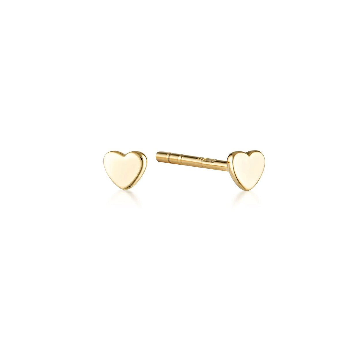 LINDA TAHIJA Micro Heart Stud Earrings - Gold Plated Earrings - Zabecca Living