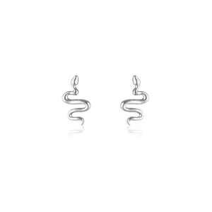 LINDA TAHIJA Serpent Stud Earrings - Sterling Silver Earrings - Zabecca Living