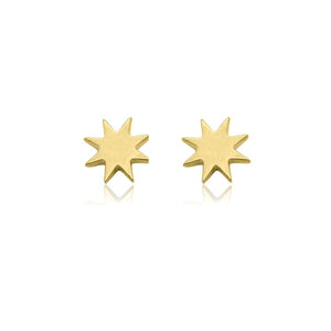 LINDA TAHIJA Sol Stud Earrings - Gold Plated Earrings - Zabecca Living