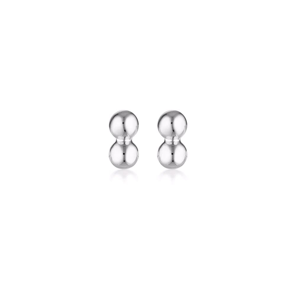 LINDA TAHIJA Twin Stud Earrings - Sterling Silver Earrings - Zabecca Living