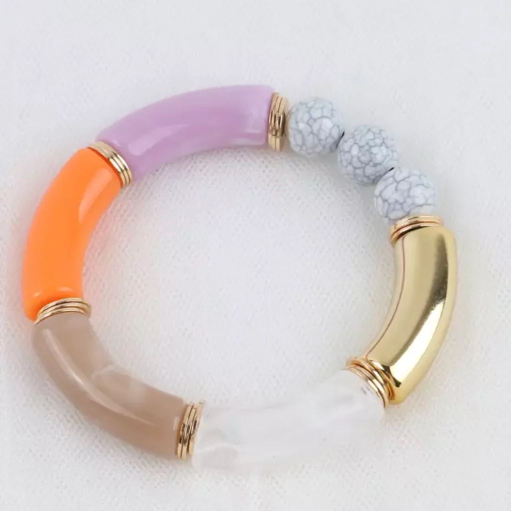 LITTLE BIRD DESIGNS Lilian Bracelet - Lilac & Apricot BRACELET - Zabecca Living